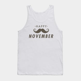 Happy November, Moustache, mustache Tank Top